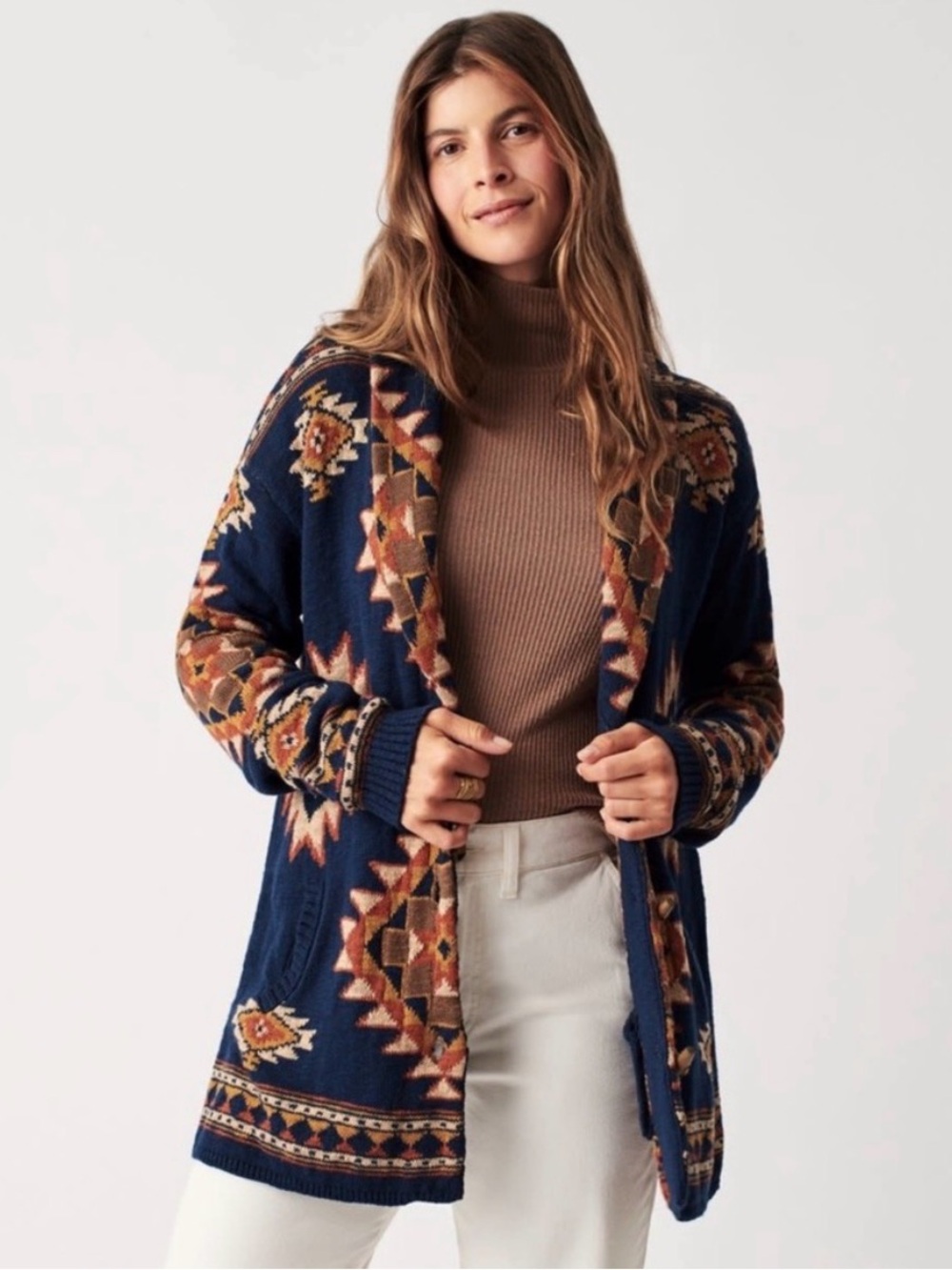 Faherty Lodge Cardigan Size XXL